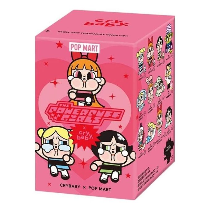 Pop Mart x Powerpuff Girls CryBaby vinylfigurer forseglet etui (1 blindboks)