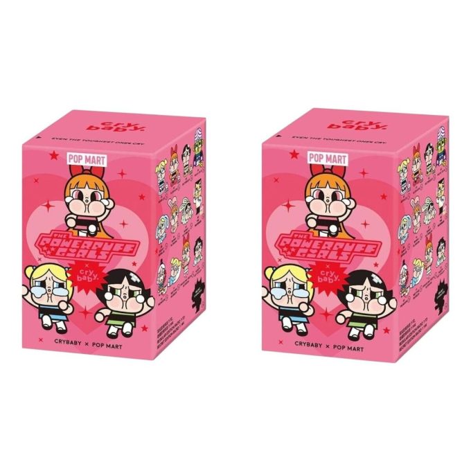 Pop Mart x Powerpuff Girls CryBaby vinylfigurer forseglet etui (2 blinde esker)