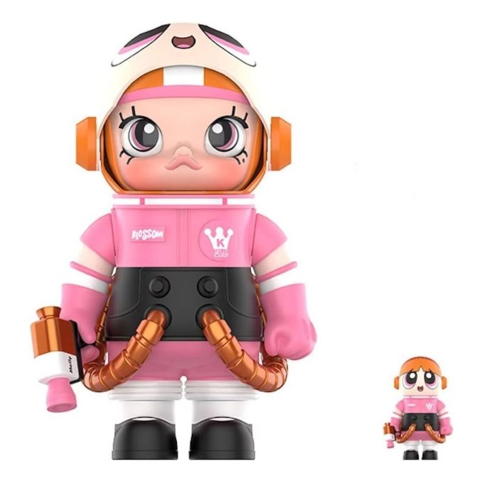 Pop Mart x Powerpuff Girls Mega Space Molly Blossom 100 % og 400 % sett