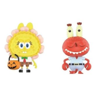 Pop Mart x SpongeBob Monstrene Labubu &laquo;Jack O’Lantern og Mr. Krabs x Zimomo&raquo;