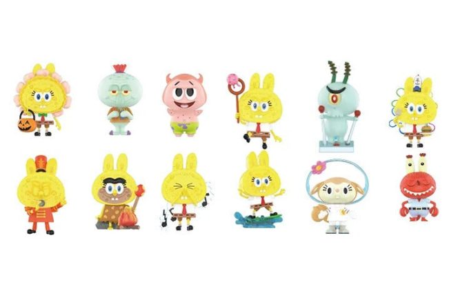 Pop Mart x SpongeBob The Monsters Labubu forseglet etui (2 blinde esker)