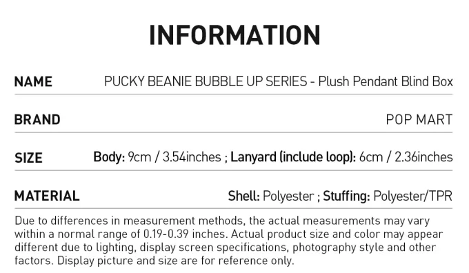 PUCKY BEANIE BUBBLE UP-SERIEN – Plysj anhengsboks
