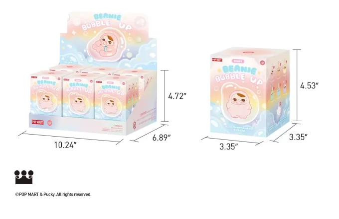 PUCKY BEANIE BUBBLE UP-SERIEN – Plysj anhengsboks