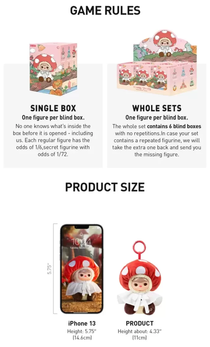 PUCKY Forest Party-serien – Vinylplysj-anhengsboks