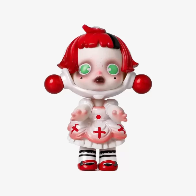 SKULLPANDA Hvit Hushjelp Figur