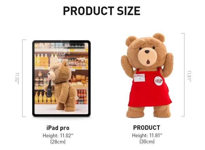 Ted2-ted action plysjfigur