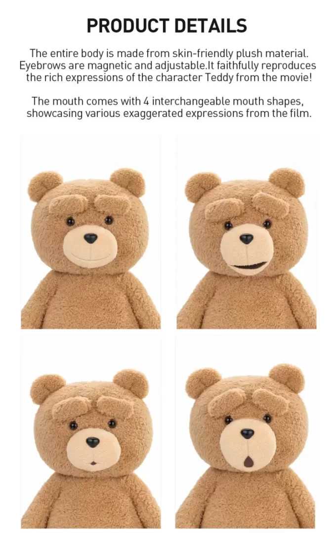 Ted2-ted action plysjfigur