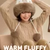 Varm, fluffy juleserie – LABUBU plysjlue