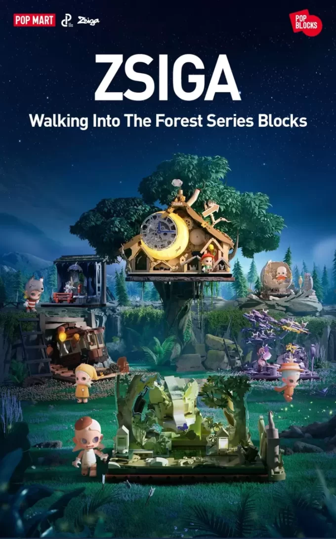 Zsiga Walking Into The Forest-serien med blokker